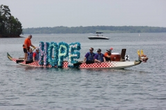 HOPE boat in center preparing for ceremony DB 2016